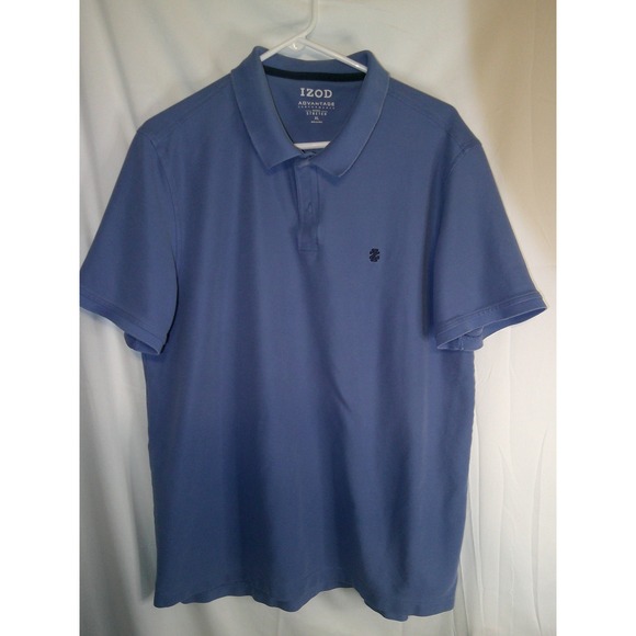 IZOD‎ Advantage Performance Polo Shirt Natural Stretch Blue XL - Picture 1 of 3
